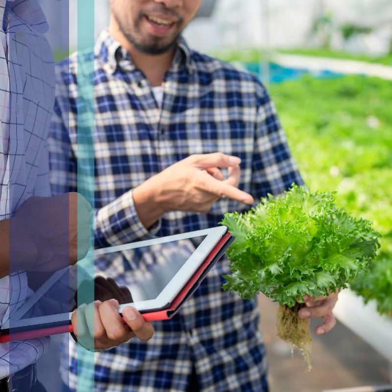 farmer talking to insurance agent